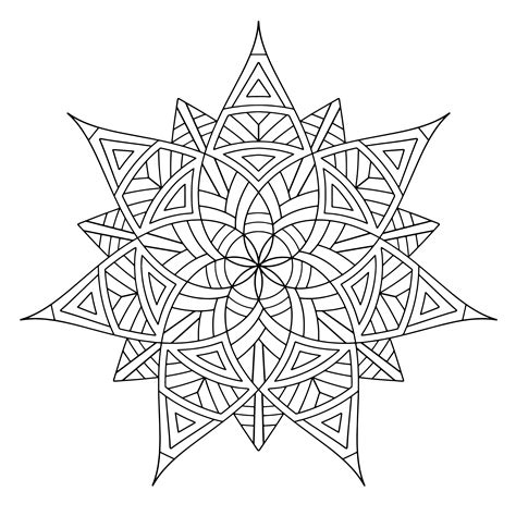 Free Printable Geometric Coloring Pages for Adults.