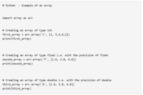 Python - Array from Array Module - Decodejava.com