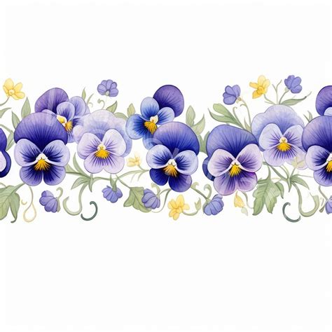 Flowers Border Watercolor Clipart, 12 JPG, Digital Download, Digital ...