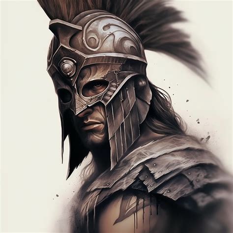 Achilles Greek Mythology Tattoo Design