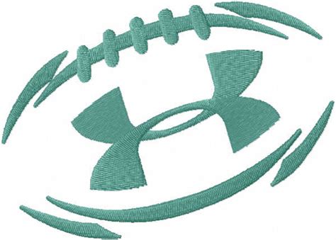 Under armour football logo embroidery design