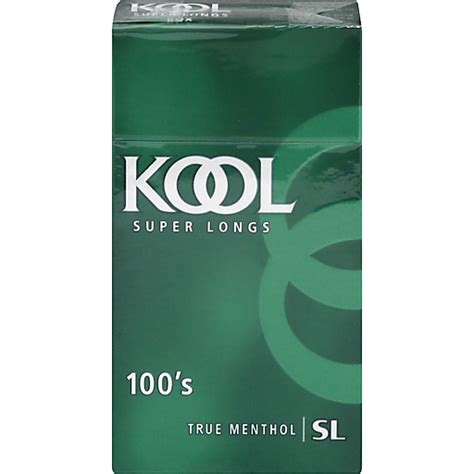 Kool Cigarettes, True Menthol, Super Longs, 100's, 2 Way Box ...