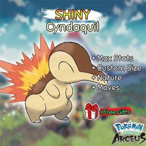 Shiny Cyndaquil Pokemon Arceus Max Stats Custom Size - Etsy