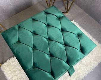 Storage Box Ottoman Upholstered in Natural Creamy WHITE Velvet - Etsy UK