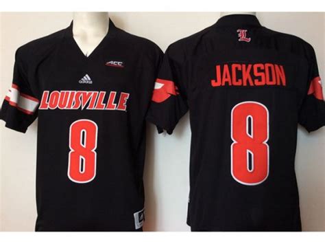 NCAA Louisville Cardinals #8 Lamar Jackson Black College Football ...