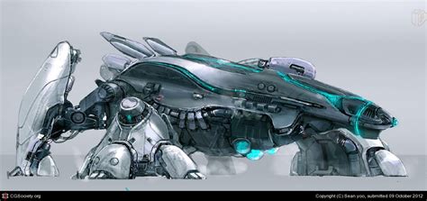 Robotic Dragon By Sean Yoo D Space Ship Concept Art Spaceship Art | The ...