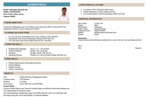 2-Page Resume Template Free Download in Word