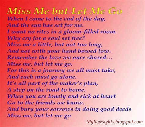 Mylovesight Love Quotes: Miss Me but Let Me Go