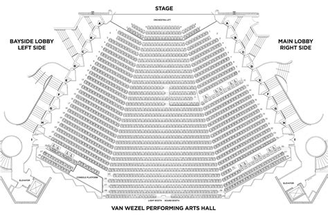 Van Wezel Performing Arts Center Seating Chart - Center Seating Chart