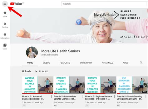 Creating an Exercise Video Playlist on YouTube — More Life Health ...