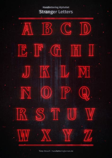 Stranger Letters (Handlettering Alphabet) | Hand lettering alphabet, Stranger things font ...