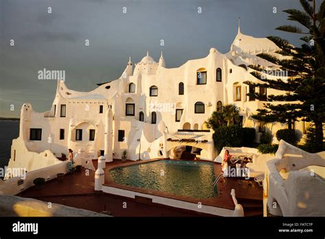 Hotel Casa Pueblo, Punta Ballena, Maldonado. Uruguay Stock Photo - Alamy