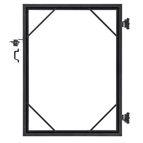 Veranda 6 ft. x 6 ft. Euro Style Adjustable Aluminum Metal Fence Gate Frame Kit-EF 60408 - The ...