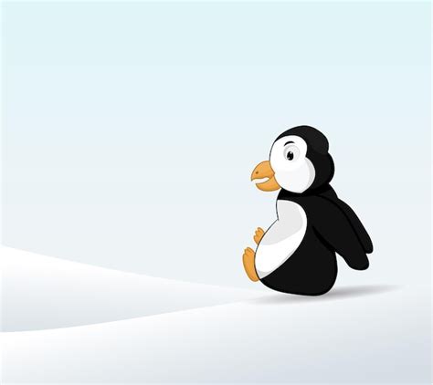 Premium Vector | Cute penguin cartoon charater sliding on snow