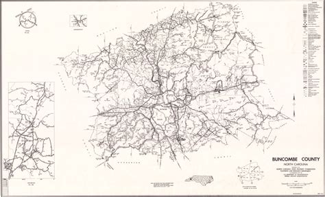 1972 Road Map of Buncombe County, North Carolina