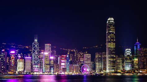 Night View of Victoria Harbor in Admiralty, Hong Kong · Free Stock Photo