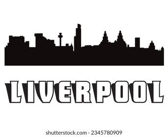 Liverpool Skyline Silhouette Vector Art Stock Vector (Royalty Free ...