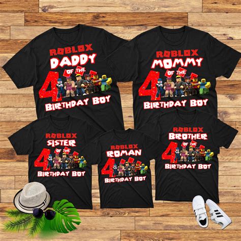 Roblox Birthday Shirts Family Roblox shirts Roblox birthday | Etsy