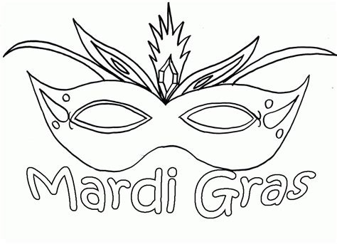 Mardi Gras Masks Coloring Pages - Coloring Home