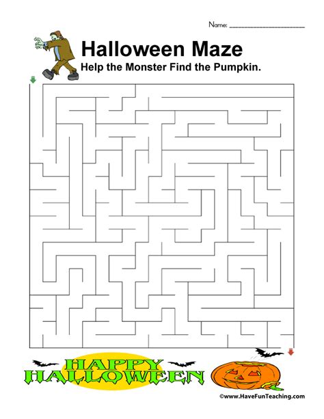 Halloween Maze - Easy | Have Fun Teaching