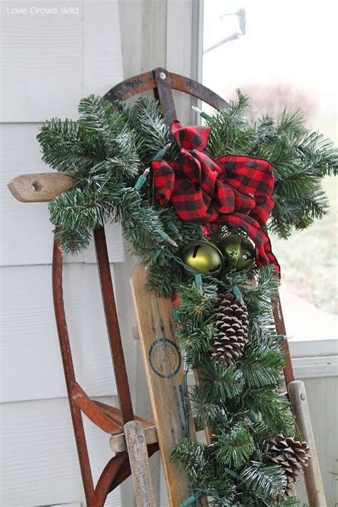 Add some holiday accessories such as pinecones, bells, lights, and ...
