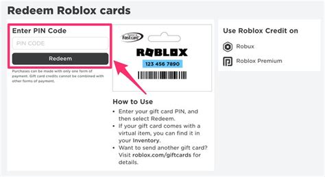 Roblox Redeem Card Numbers