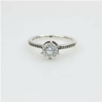 Pandora Sterling Silver Clear Sparkling Crown Solitaire Ring | Property ...