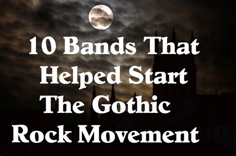 10 Bands That Helped Start The Gothic Rock Movement - XS ROCK