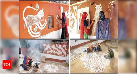 Rajasthan: Art of mud wall painting dying a slow death | Jaipur News ...