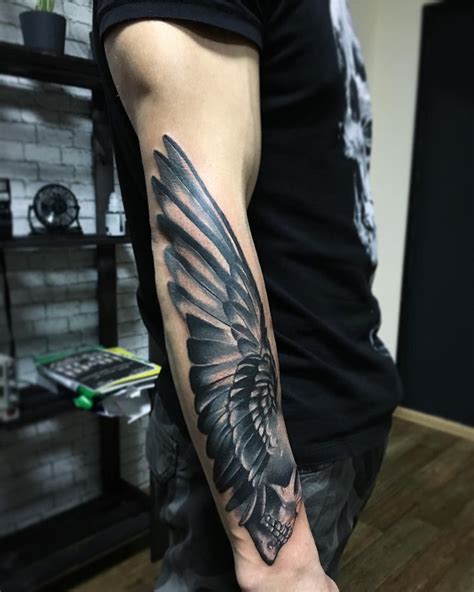 Skull Angel Wings Tattoo