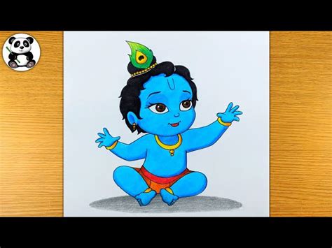 Step By Step How To Draw Bal Krishna Krishna Drawing, Art Drawings Sketches Simple, Ganesha ...