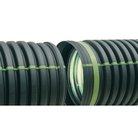 ADS 18950020DW 18-Inch X 20-Foot Black Dual Wall Plain End Solid Corrugated Culvert Pipe at ...