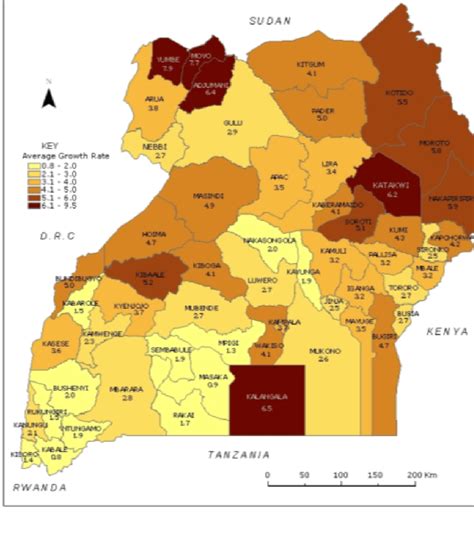 Uganda Population Density Map