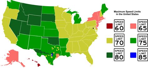 Maximum speed limits in US states : r/geoguessr