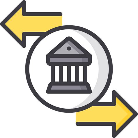 Bank transfer Icon - Download in Colored Outline Style