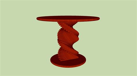 Round coffee table 3d model