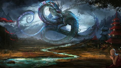 640x1136 resolution | blue dragon illustration digital wallpaper ...