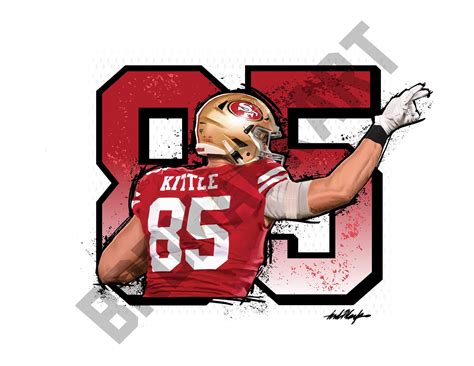 49ers George Kittle Digital Art Print | Etsy