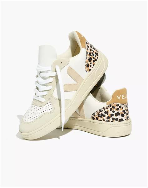 Madewell x Veja™ V-10 Sneakers in Animal Print Leather | Madewell | Animal print shoes, Casual ...