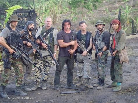 Rambo - Behind the scenes photo of Sylvester Stallone & Graham McTavish