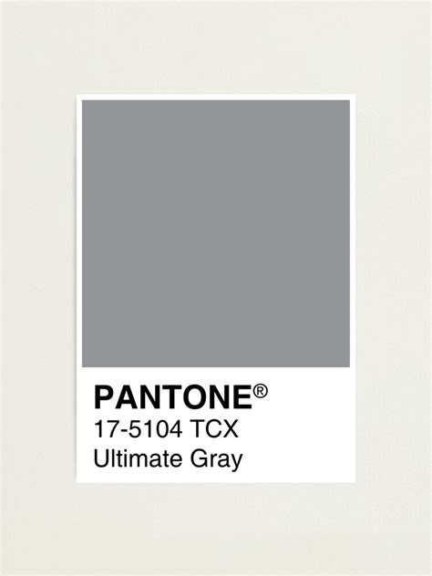 "Pantone Ultimate Gray Color of the year 2021" Photographic Print by sadaffk | Redbubble