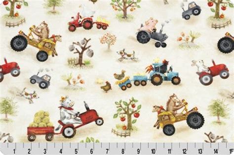 Funny Farm Minky/ Farm Fabric/ Farm Animal Fabric/ Rustic | Etsy