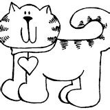 CAT DRAWINGS CAT COLORING PAGES
