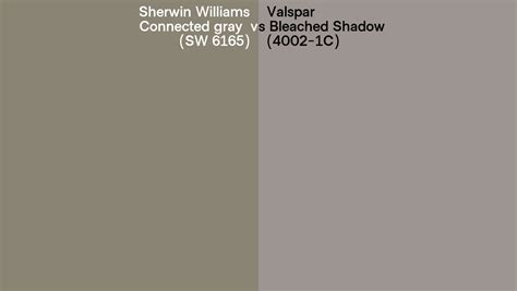 Sherwin Williams Connected gray (SW 6165) vs Valspar Bleached Shadow ...