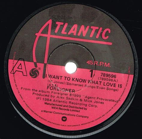 Foreigner - I Want To Know What Love Is (1984, Vinyl) | Discogs