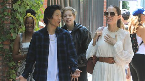 Angelina Jolie With 3 of Her Kids Go to Lunch in West Hollywood: Pics