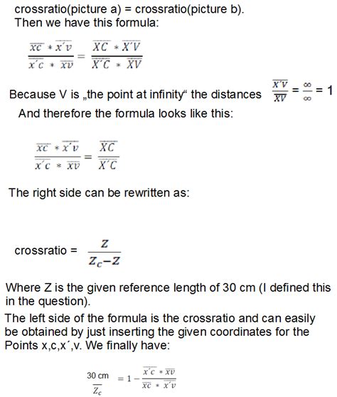 projective geometry - cross ratio - how to calculate values with it? - Mathematics Stack Exchange
