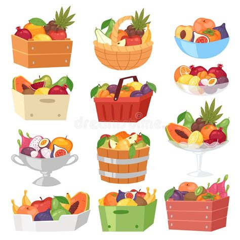 Fruit Basket stock vector. Illustration of peach, fruit - 27289704