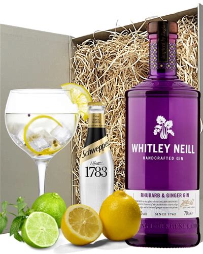 Whitley Neill Rhubarb Ginger Gin And Tonic Gift Set - Next Day Delivery UK