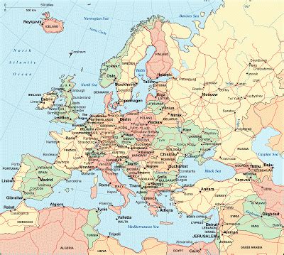 Map of Scandinavia Countries Region | Map of Europe Countries | Continental Region